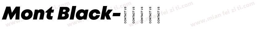 Mont Black字体转换